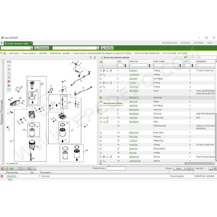 John Deere + Hitachi Construction & Agriculture EPC parts catalog 2021