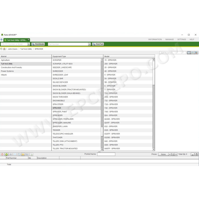 John Deere + Hitachi Construction & Agriculture EPC parts catalog 2021
