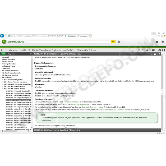 John Deere Service Advisor Construction and Forestry 5.2 2018