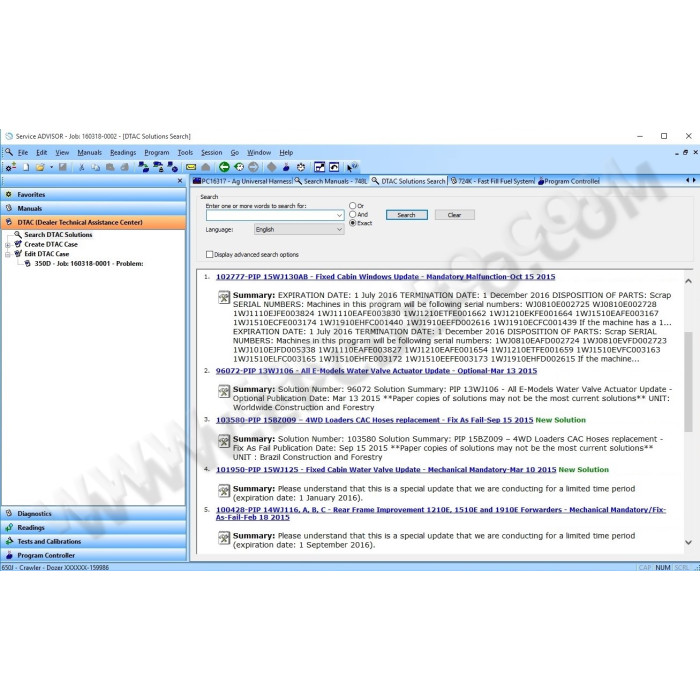 John Deere Service Advisor Construction and Forestry 4.2 2016