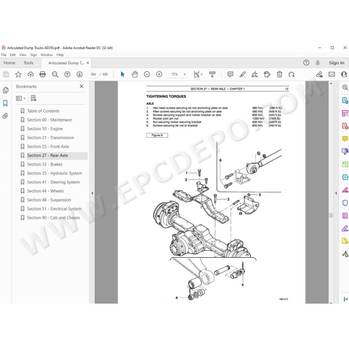 New Holland Articulated Dump Truck AD250 AD300 service manual