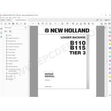 New Holland Backhoe Loader B110 B115 Tier 3 service manual