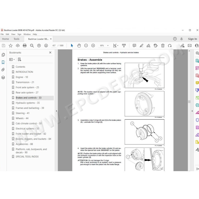 New Holland Backhoe Loader B80B service manual