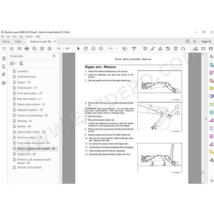 New Holland Backhoe Loader B80B service manual