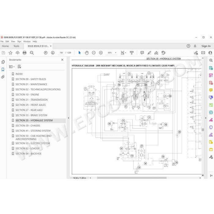 New Holland Backhoe Loader B90B B90BLR B100BTC B110B B110BTC B115B service manual