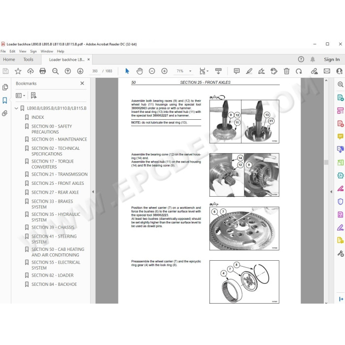 New Holland Backhoe Loader LB90.B LB95.B LB110.B LB115.B service manual