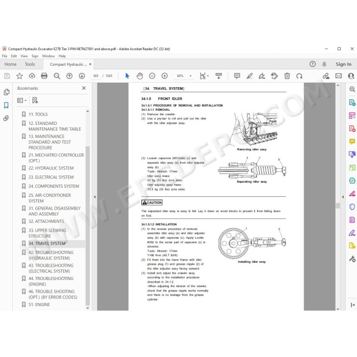 New Holland Compact Excavator E27B Tier 3 service manual