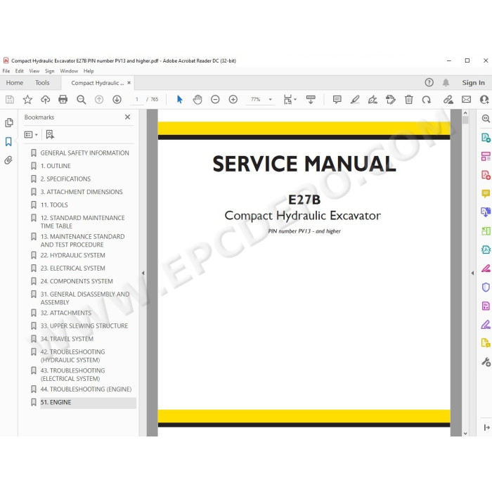 New Holland Compact Excavator E27B service manual
