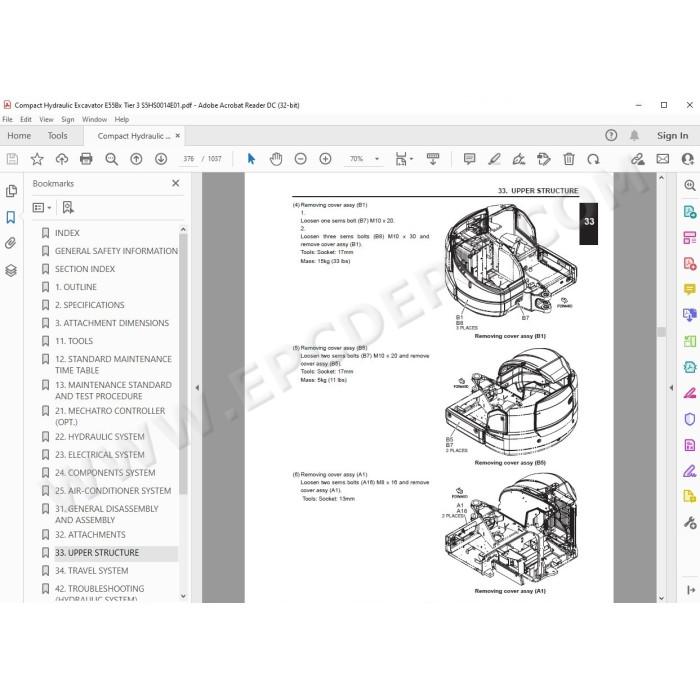 New Holland Compact Excavator E55Bx Tier 3 service manual