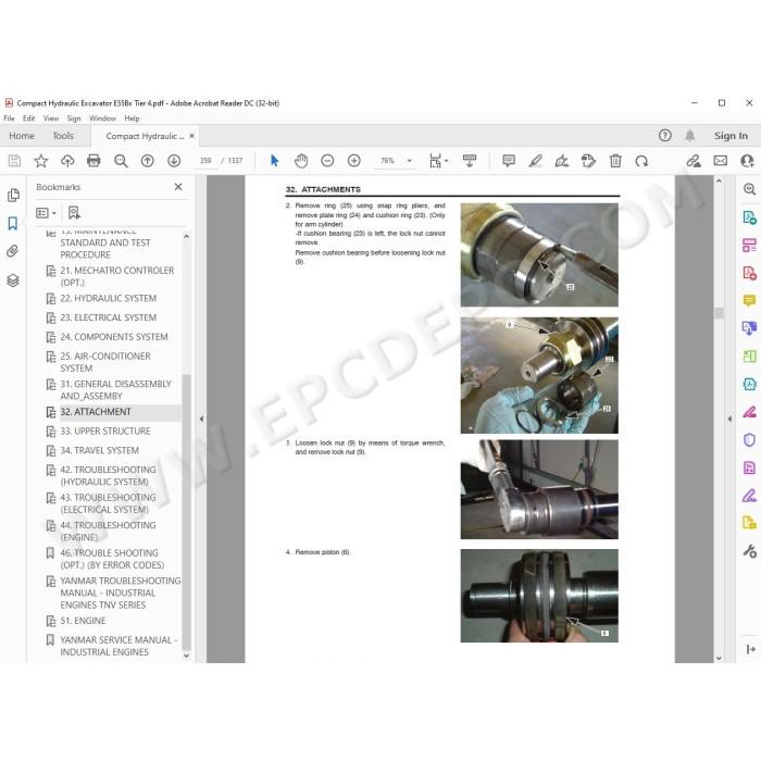 New Holland Compact Excavator E55Bx Tier 4 service manual