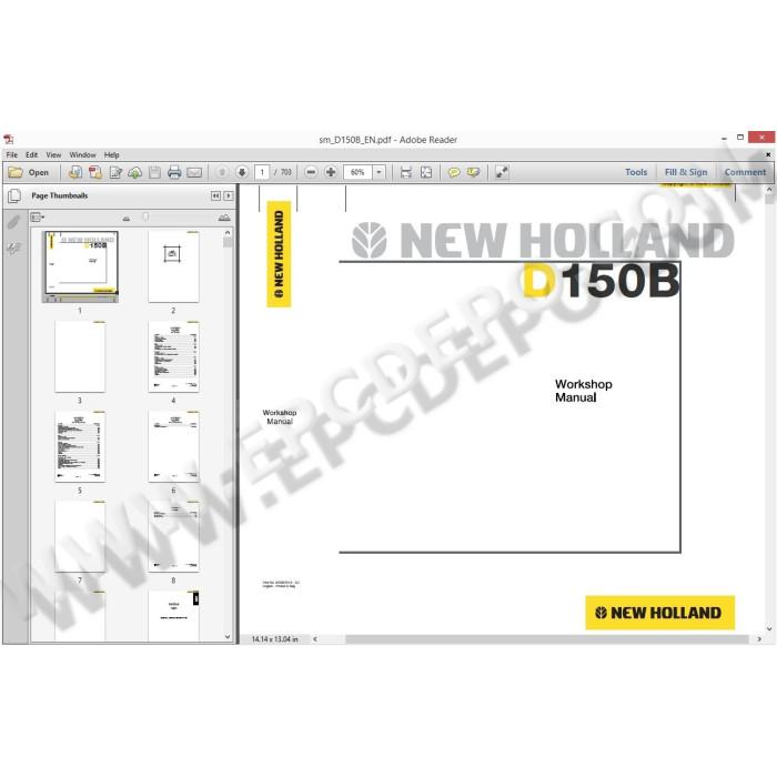 New Holland Crawler Dozer D150 D150B D180 D255 D350 workshop service manual