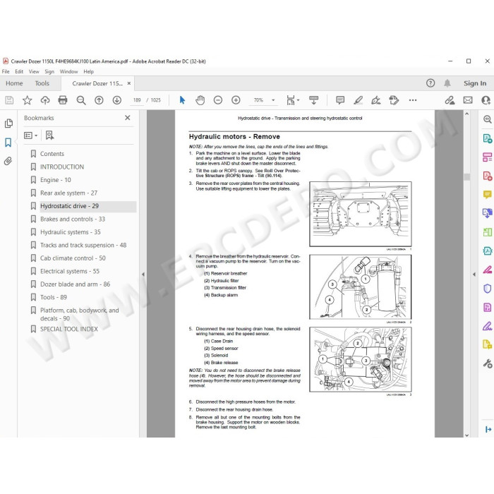 New Holland Crawler Dozer 1150L service manual