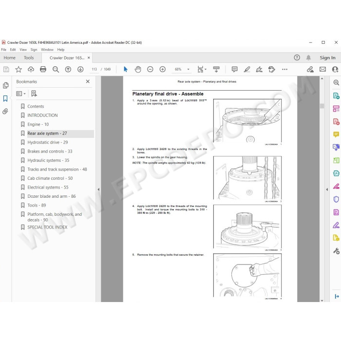 New Holland Crawler Dozer 1650L service manual