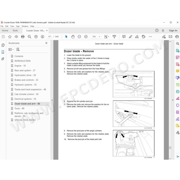 New Holland Crawler Dozer 1650L service manual