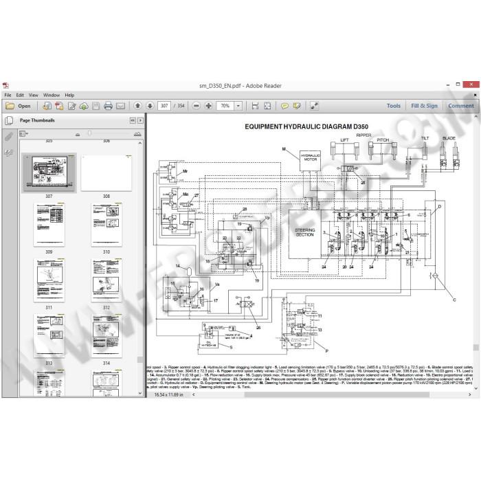 New Holland Crawler Dozer D150 D150B D180 D255 D350 workshop service manual
