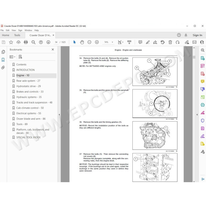 New Holland Crawler Dozer D140B service manual