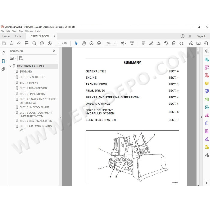 New Holland Crawler Dozer D150 service manual