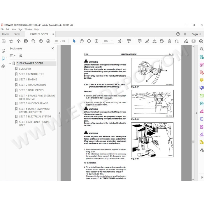 New Holland Crawler Dozer D150 service manual