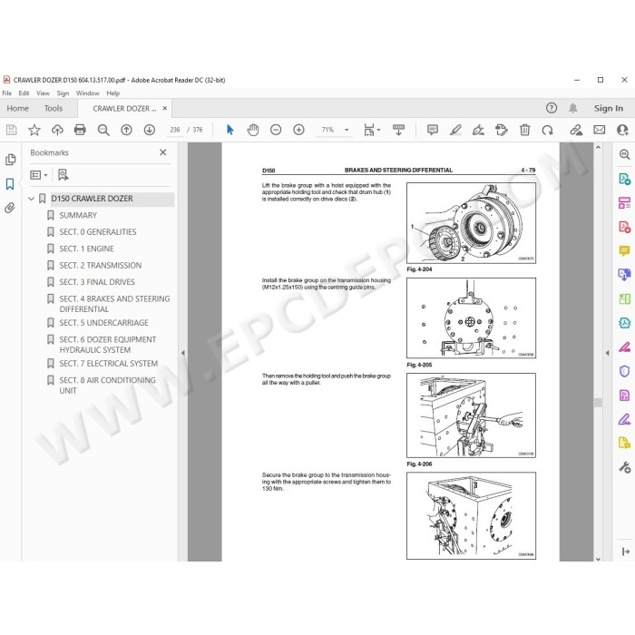 New Holland Crawler Dozer D150 service manual