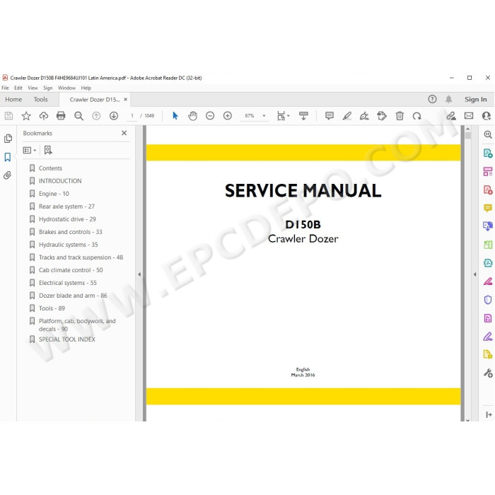 New Holland Crawler Dozer D150B service manual