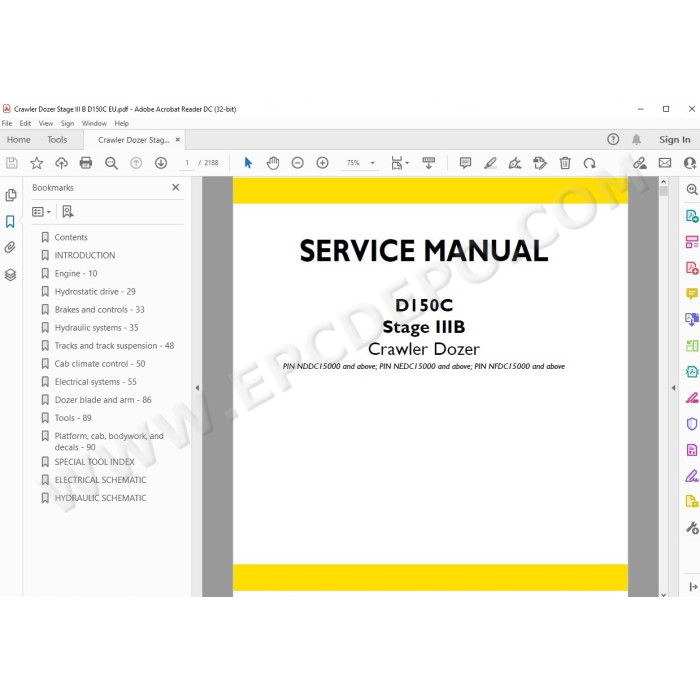New Holland Crawler Dozer D150C Stage 3B service manual