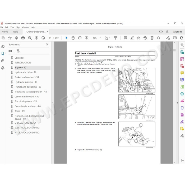 New Holland Crawler Dozer D180C Tier 2 service manual