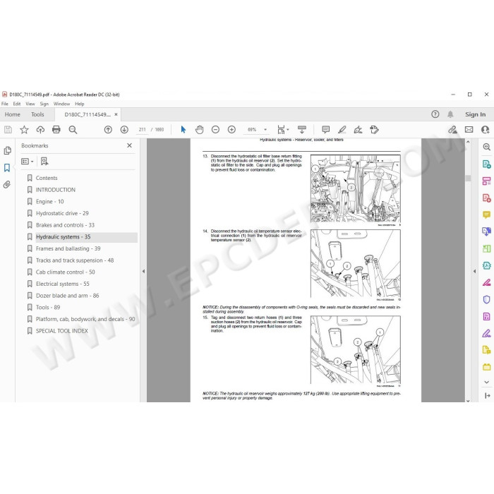 New Holland Crawler Dozer D180C service manual