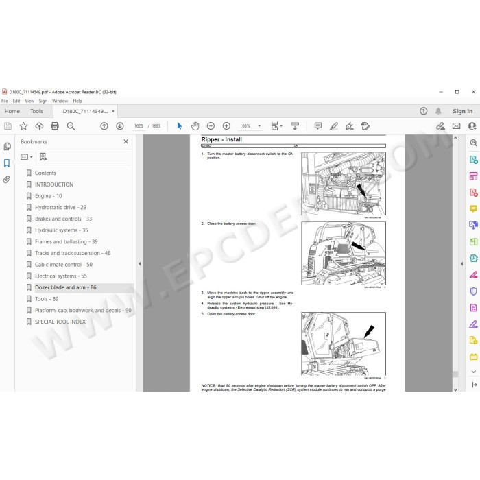 New Holland Crawler Dozer D180C service manual