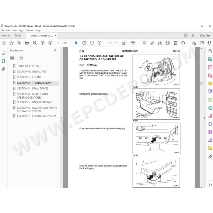 New Holland Crawler Dozer DC150 service manual