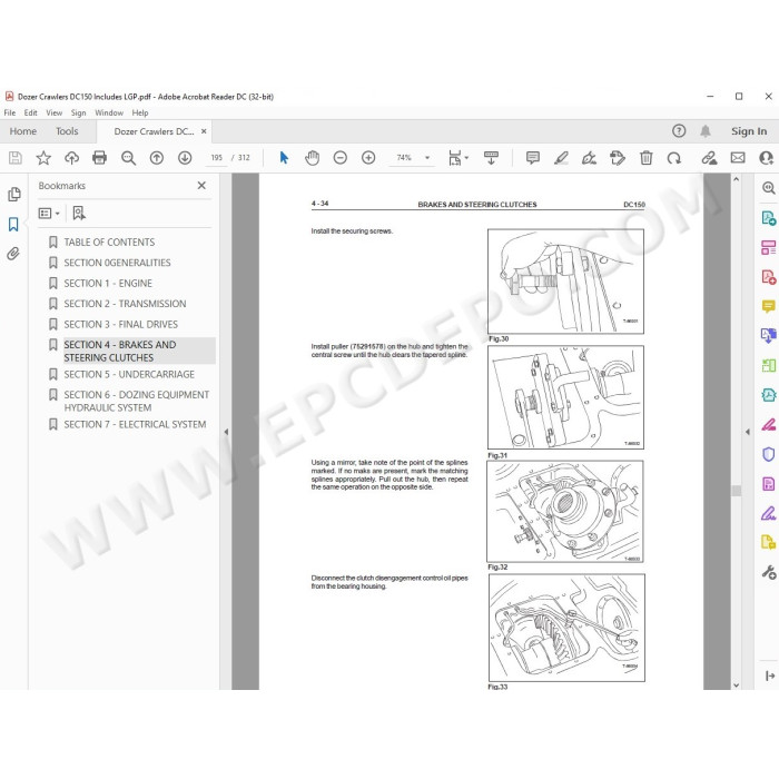 New Holland Crawler Dozer DC150 service manual