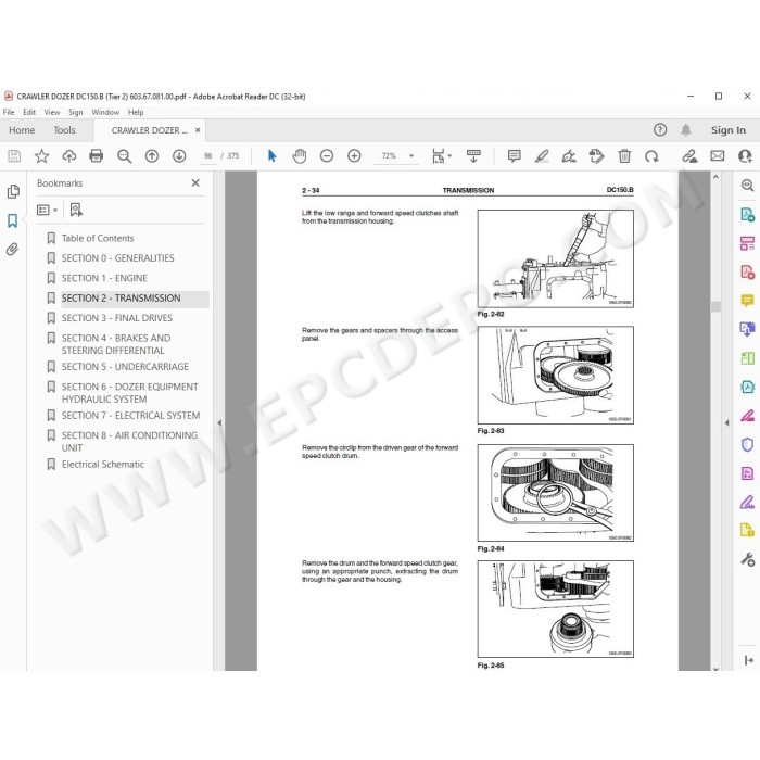 New Holland Crawler Dozer DC150.B Tier 2 service manual