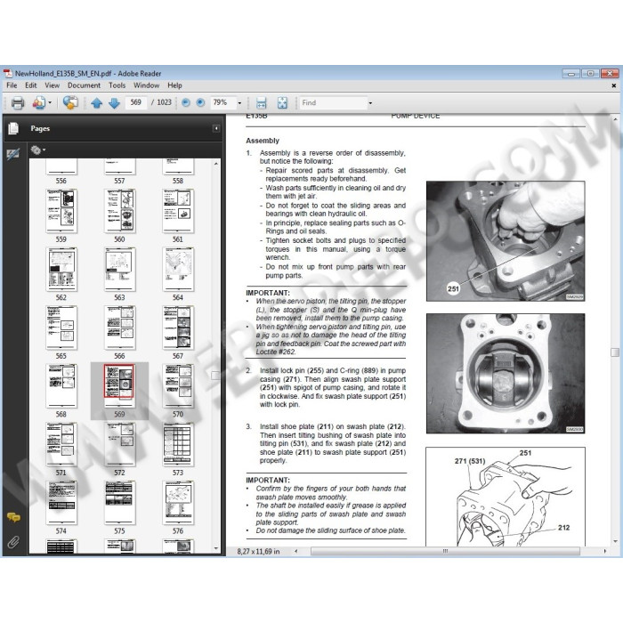 New Holland Excavator E135B service manual