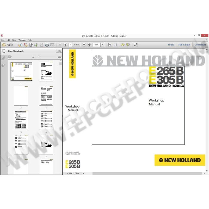 New Holland Excavators workshop service & repair manuals