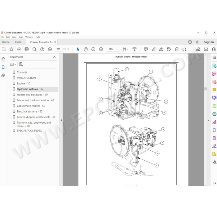 New Holland Excavator E145C EVO Tier 3 service manual