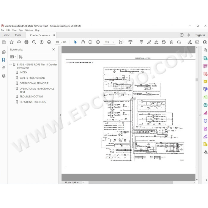 New Holland Excavator E175B E195B Rops Tier 3 service manual