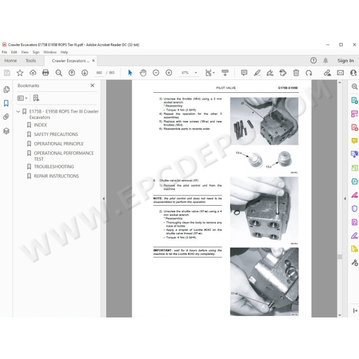 New Holland Excavator E175B E195B Rops Tier 3 service manual
