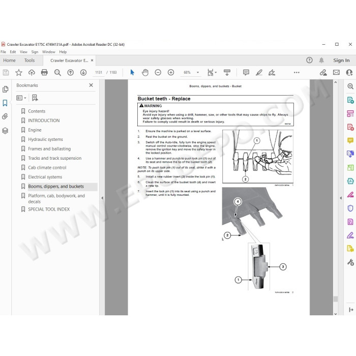 New Holland Excavator E175C service manual