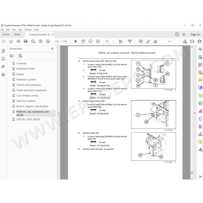 New Holland Excavator E175C service manual