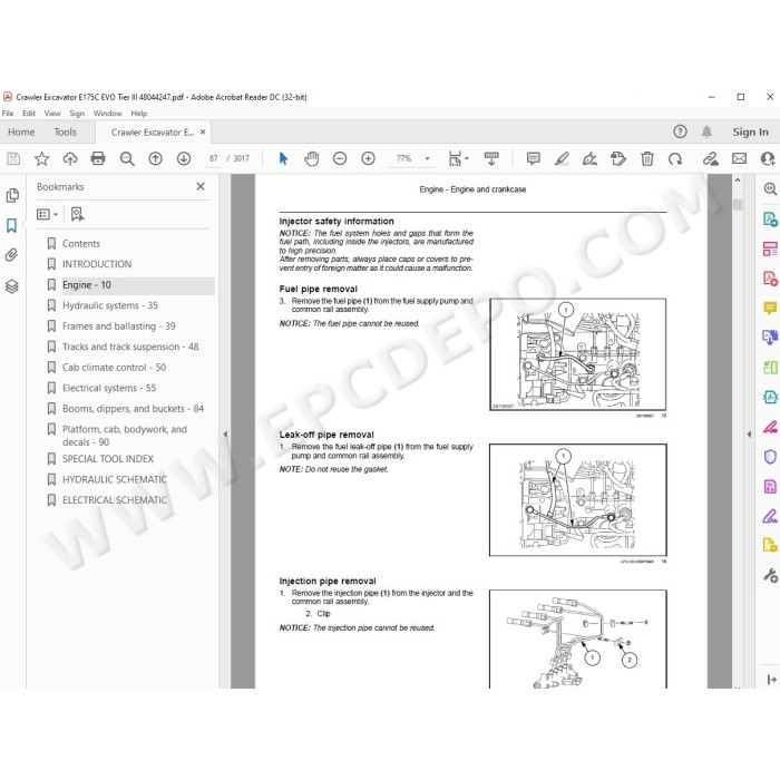 New Holland Excavator E175C EVO Tier 3 service manual