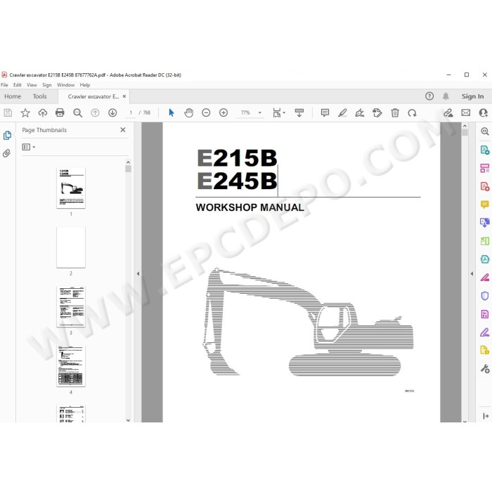 New Holland Excavator E215B E245B service manual