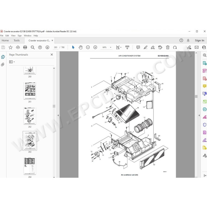 New Holland Excavator E215B E245B service manual