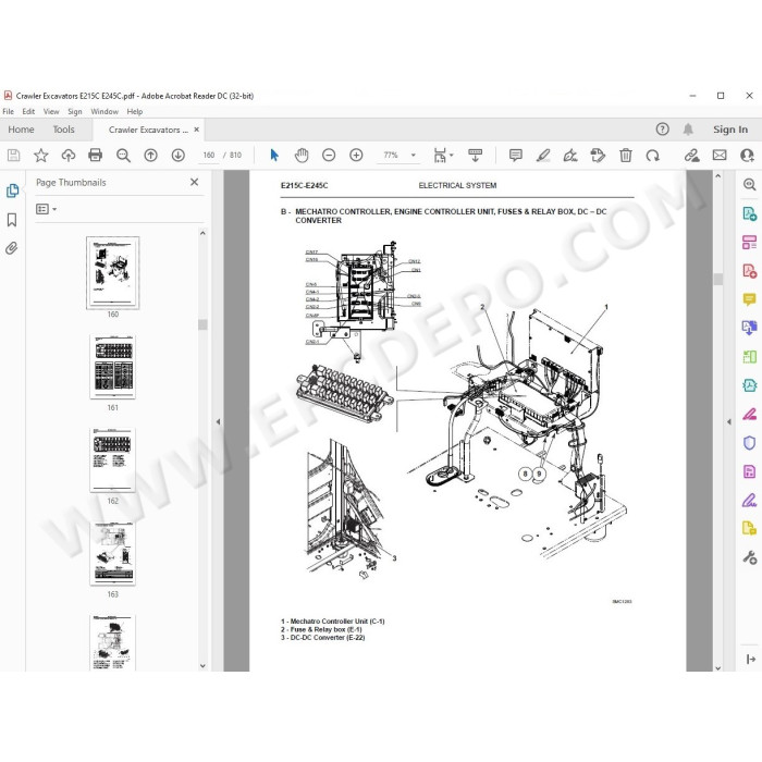 New Holland Excavator E215C E245C service manual