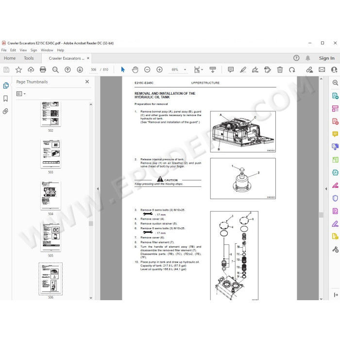 New Holland Excavator E215C E245C service manual