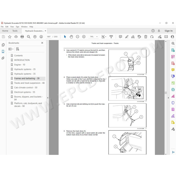 New Holland Excavator E215C E245C Evo Tier 3 service manual
