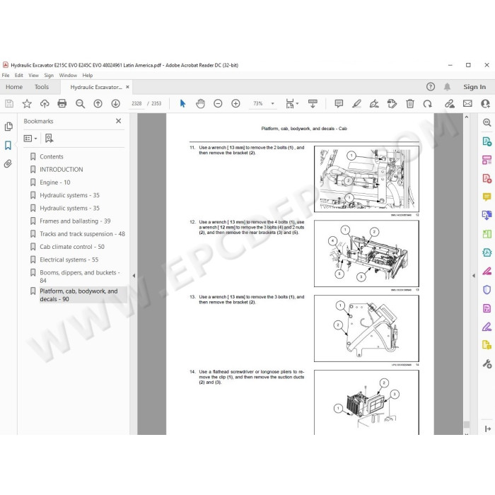New Holland Excavator E215C E245C Evo Tier 3 service manual