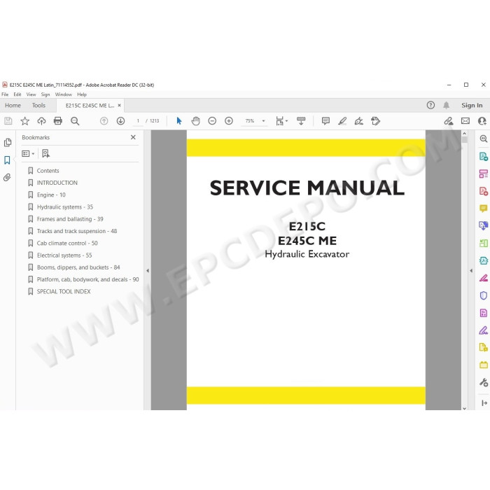 New Holland Excavator E215C E245C ME service manual