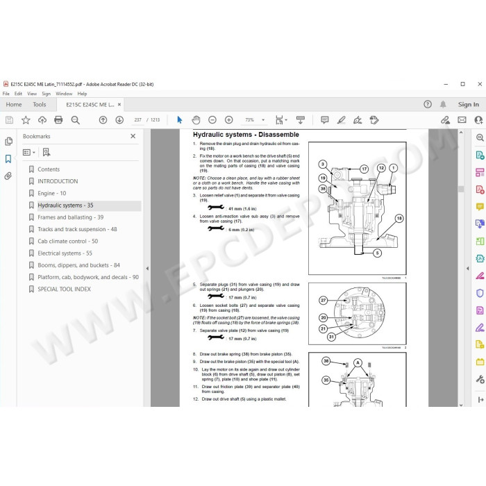 New Holland Excavator E215C E245C ME service manual