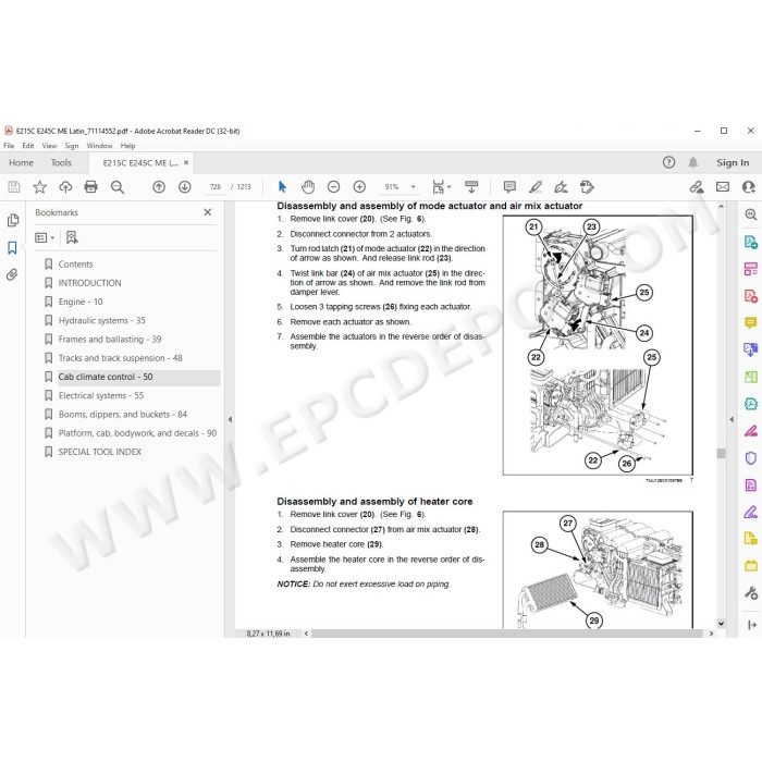 New Holland Excavator E215C E245C ME service manual
