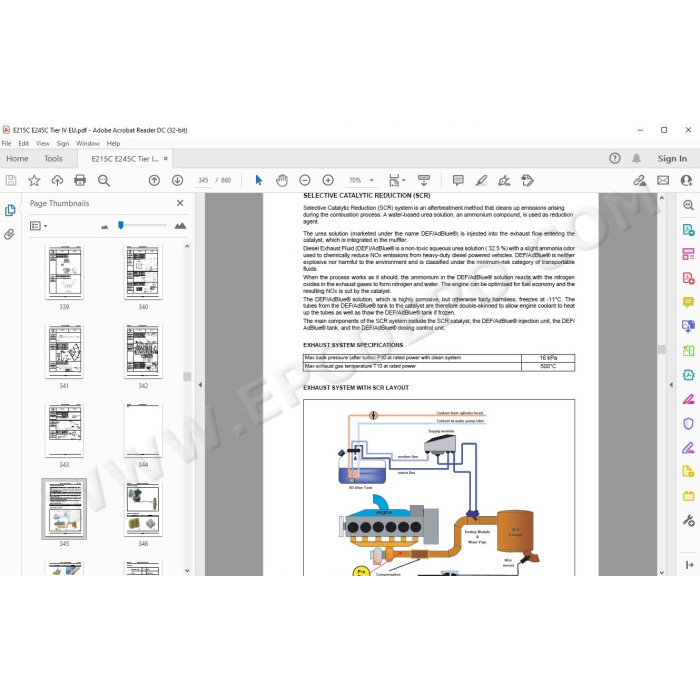New Holland Excavator E215C E245C Tier 4 service manual