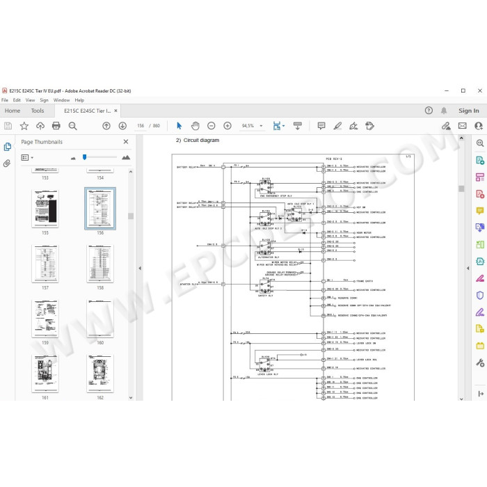 New Holland Excavator E215C E245C Tier 4 service manual